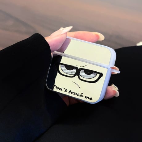 可愛い顔 Airpods4ケース 鏡付き AirpodsPro2ケース airpods3/2カバー ハートキーチェーン付 ギフトにおすすめ [M5325]