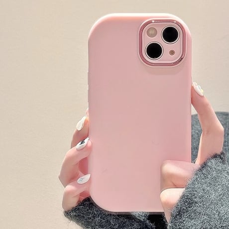 シンプル無地 iPhone15/15plus/15proケース 指紋防止 アイフォン14/13/SEカバー 淡色系 使いやすい [M3963]