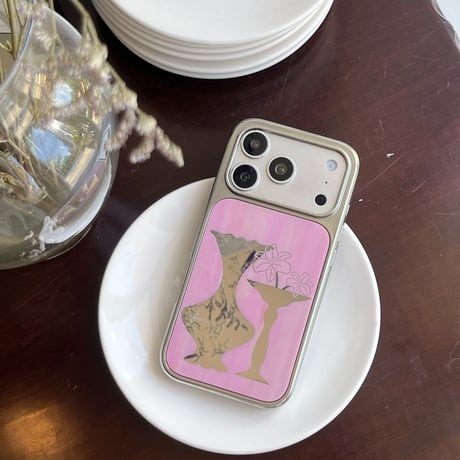 花瓶ミラー iPhone17Pro/17ケース メッキ iPhone16ProMax/15Pro/14ケース 耐久性に優れる 便利人気品[M6540]