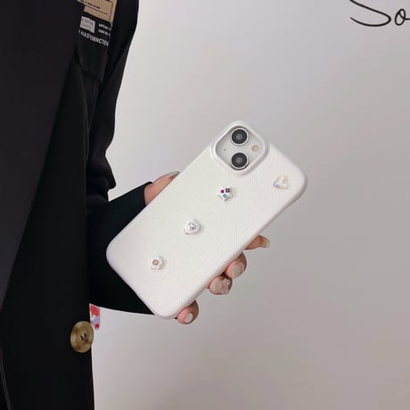 ダイヤモンドデコiPhone14/15proケース 光るレザー調 iPhone13pro/12/11proカバー エレガント 高品質 セレブ愛用 女子力UP[M3272]
