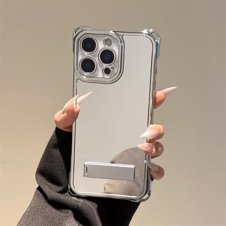 メイク直し鏡 iPhone16pro/16ケース スタンド ショルダーチェーン iPhone15/14pro/13promaxカバー 女子力高い 多機能耐衝撃 [M5200]
