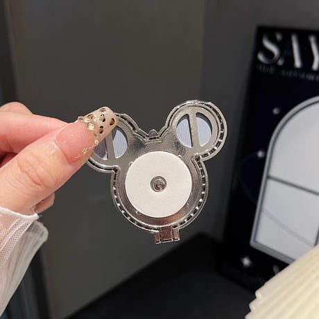 ジュエリーミラースタンド スマホリング キラキラ リボン お洒落 人気 実用便利 可愛いガールズに大人気[M5326]