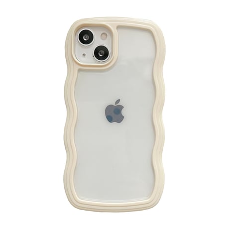 【iPhone16対応】波デザインの枠 iphone15/14/13/12promaxケース  耐衝撃 クリア iphone11/XSMAXカバー  頑丈 耐久性 人気品[M1732]