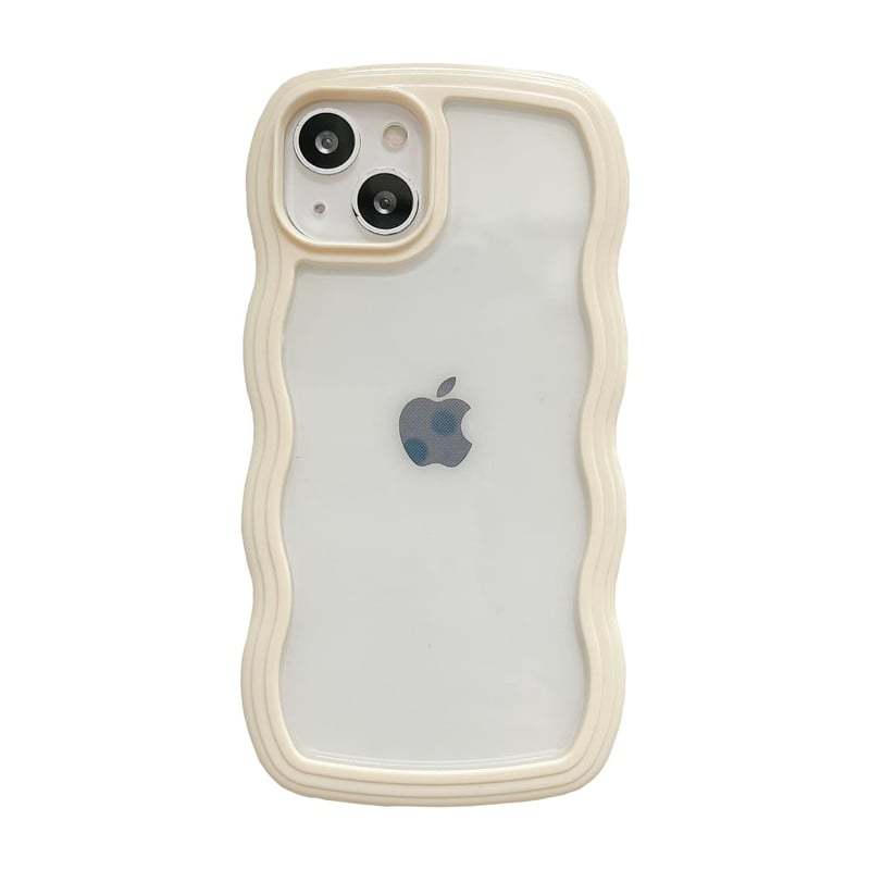 iPhone16対応】波デザインの枠 iphone15/14/13/12promaxケース