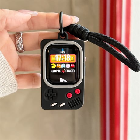 ゲーム機 AppleWatchケース ショルダーストラップ付 アップルウォッチ Ultra3/2/1 Series 11/10/9/8 SE3/2/1 シリコン 可愛い[M5754]