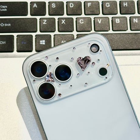 ダイヤカメラカバー iPhone17 iPhone17Pro iPhone17ProMax ガラス保護フィルム キラキラ おしゃれ きれい 人気[M6069]