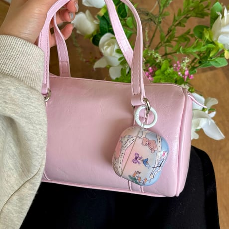 大人可愛い Airpods4ケース クマちゃん  Airpods3/Pro2ケース airpodspro2カバー  キーチェーン付 ギフトにおすすめ[M5133]