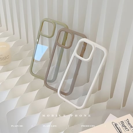 淡色クリア iPhone15/15plus/15proケース くすみカラー iPhone14/13/12proカバー お揃い 頑丈[M3529]
