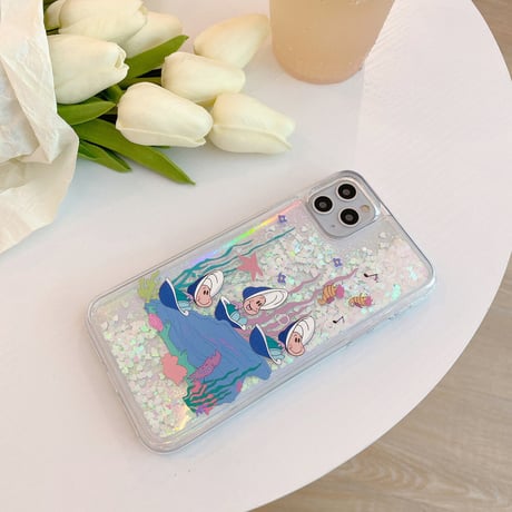 グリッター iphone12proカバー ラメキラキラアイフォン11プロ/iphone10ケース  カキ柄 インスタ映え スマホケース プレゼントM156