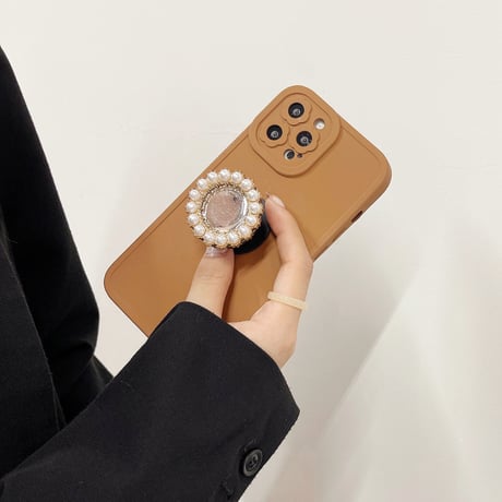 金属グリップ付 iPhone13pro/13promaxケース   スマホスタンド iphone12 /11promaxカバー   可愛い 品質いいM1138