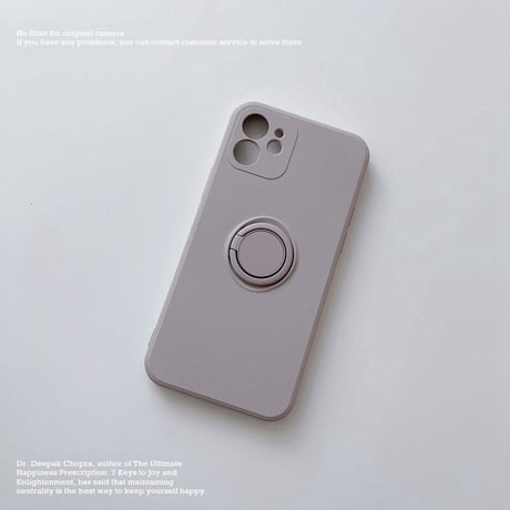 iPhone16/16Proケース リング付  高品質シリコン iphone15pro/14/13mini/12/11proカバー   シンプル  お揃い 手さわりよい スタンド[M2194]