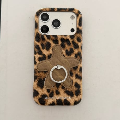 リング付き iPhone17/17Proケース レザー製 無地/豹柄/ゼブラ柄 iPhone16Pro/15ProMaxケース おしゃれ[M6447]