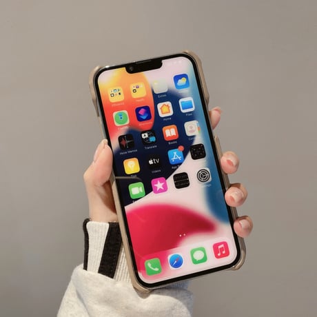 カードポケット付 アイフォン14/14promaxケース ICカード3枚収納 iPhone13mini/12/11proカバー レザー シンプル 高級感 実用 [M2460]