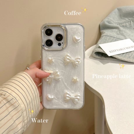 リボン アイフォン15Pro/15ケース エレガント iPhone14promax/13/12proケース トレンドファッション[M4445]