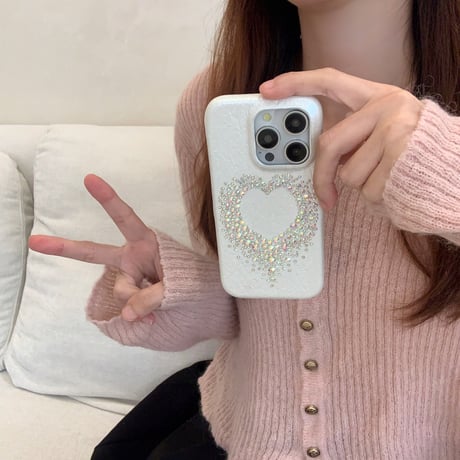 ダイヤデコレザー iPhone16Pro/16ケース 光によって変色 iPhone15Promax/14/13カバー 高級感たっぷり エレガント[M4859]