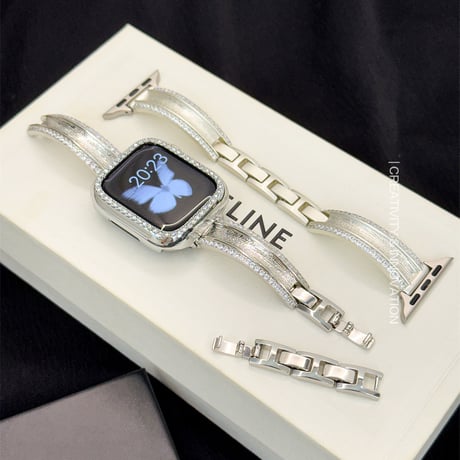 エレガント アップルウォッチ10バンド オシャレ 高級感 AppleWatchベルト Ultra3/2/1 Series 10/9/8 SE3/2/1高品質 丈夫[M5549]