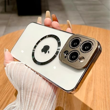 カメラ保護 iPhone16Pro/15ProMaxケース 高級感耐衝撃 MagSafe対応 クリアiPhone14/13Proカバー 耐久性 頑丈 高透明感[M3577]
