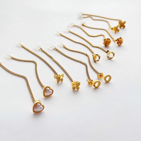 人気 AirPods用イヤークリップ ピアス 落下紛失防止 ダイヤ/蝶/花  お洒落 イヤホンストラップ  ホルダー   おしゃれ 人気 2点[M6307]