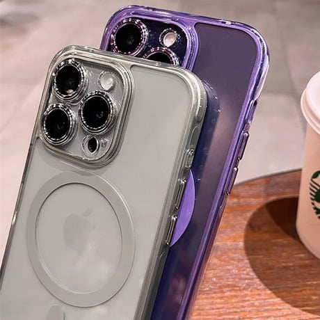 黄ばまない Magsafe対応 iPhone15/15Proケース 全面保護 iPhone14/13/12proカバー 高級感 高透明 頑丈 [M3962]