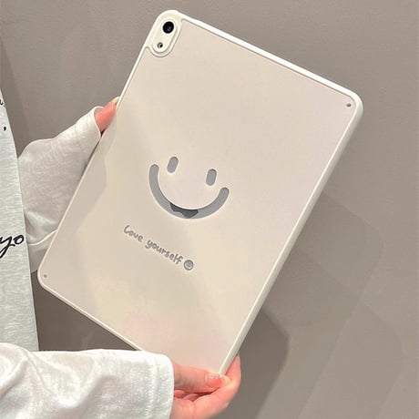 にこちゃん iPad Air5/4ケース ホワイト アイパッドiPad Pro 2022 11インチカバー10.9/10.2inch保護カバー 頑丈 [M4461]