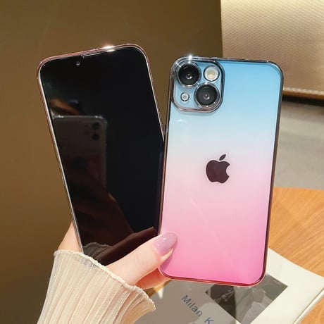 ガラスカメラレンズ保護カバー iphone14/14proケース  ハードケース  アイオン13/12proカバー 高透明感 お洒落 [M2240]