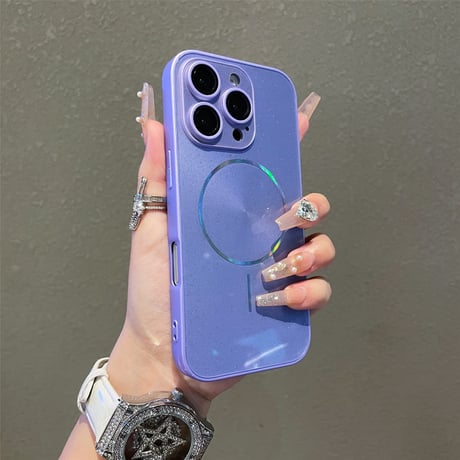 キラキラ iPhone16Pro/16plusケース 耐衝撃 Magsafe対応 iPhone15promax/14/13proカバー 高級感 全面保護 贅沢 存在感抜群[M5411]