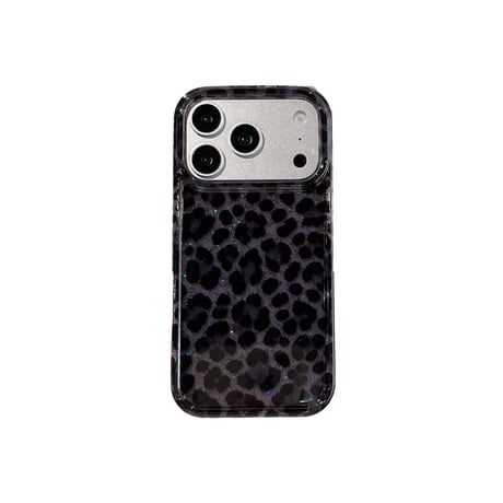 キラキララメいりアニマル柄 iPhone17Pro/17ケース 豹柄 iPhone17ProMax/16Pro/15/14カバー 上品 丈夫 [M6451]