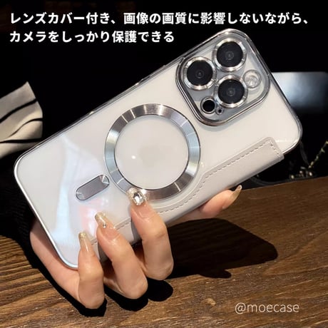 iPhone16/16Plus/Proケース 手帳型 カード収納 iPhone15Pro/14カバー magsafe対応 レンズ保護 キルティング[M4604]