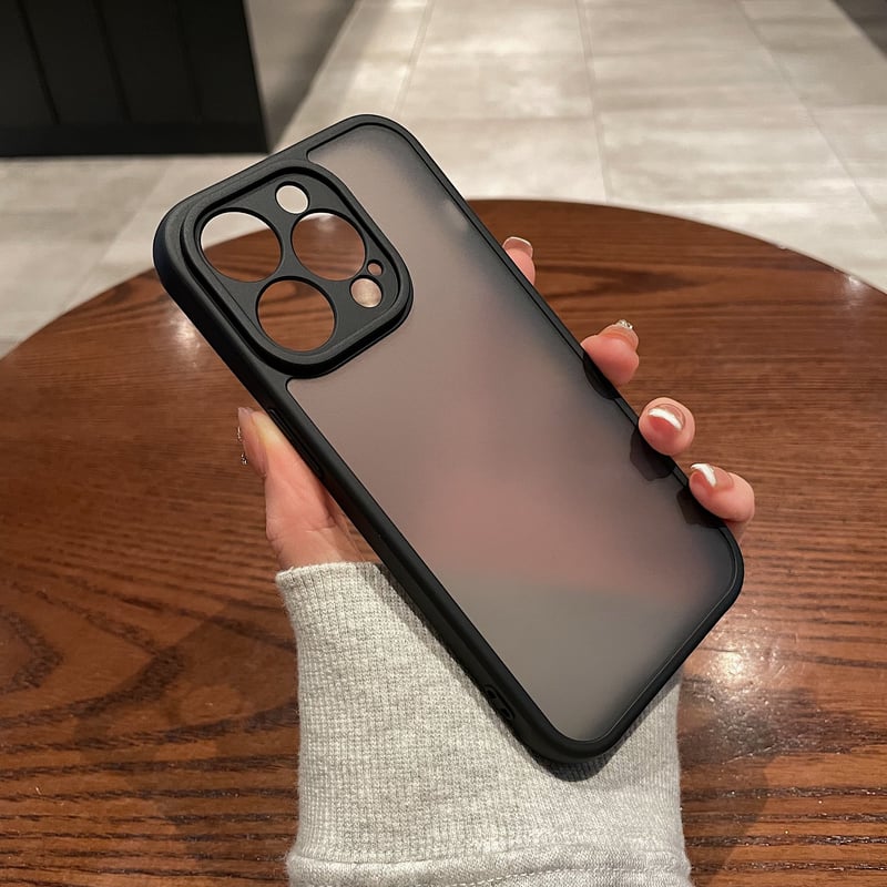 iPhone14proma512 （指紋防止 iphone14/15promaxケース 半透明 