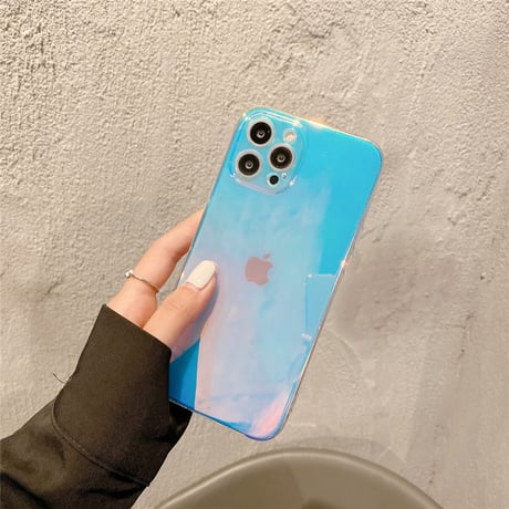 オーロラカラー iphone13mini/13proケース キラキラグラデーションカラー iphone12/11promaxカバー  高透明感 綺麗M1010