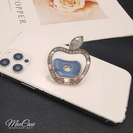 ジュエリーリンゴ スマホリング スタンド キラキラオシャレ かわいい 360度回転可能 高品質 使いやすい 男女兼用 ギフトにおすすめ[M2847]