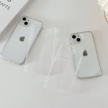 高透明 iphone14/13promaxケース 耐衝撃加工 iphone12/11proカバー  シンプル風 黄ばまない[M2086]