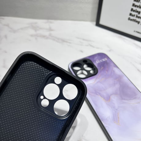 暈し染め ガラスiPhone14/15ケース  水墨画 金箔入り アイフォン13/12mini/11カバー キラキラ 全面保護 オシャレ シック[M2722]