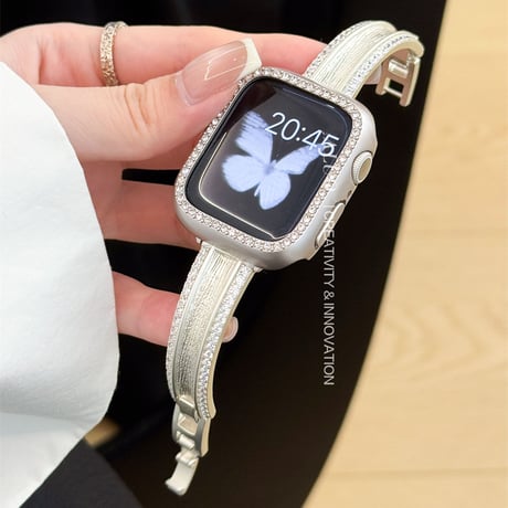 エレガント アップルウォッチ10バンド オシャレ 高級感 AppleWatchベルト Ultra3/2/1 Series 10/9/8 SE3/2/1高品質 丈夫[M5549]