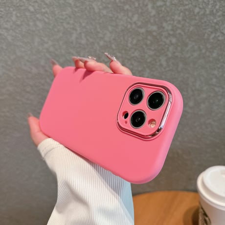 シンプル無地 iPhone15/15plus/15proケース 指紋防止 アイフォン14/13/SEカバー 淡色系 使いやすい [M3963]