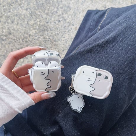 犬ちゃん Airpods Pro3ケース かわいい Airpods4/3カバー pro2/pro1 リング/キーホルダー プレゼントにおすすめ[M6406]