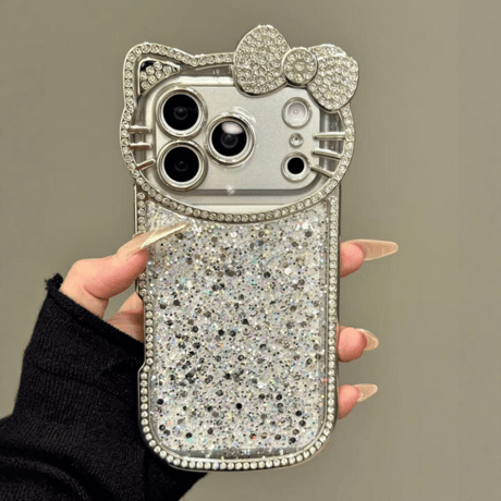 ジュエリーリボン iPhone17/17Proケース キラキラグリッター iPhone16Pro/15Promax きれいめコーデ iPhone13/12Pro 女子力高い [M4879]