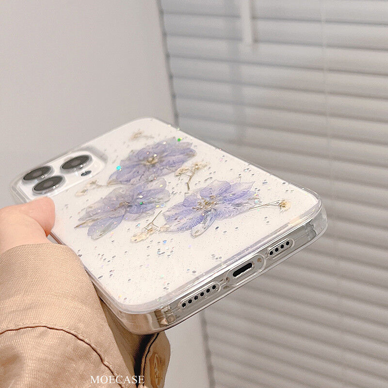 押し花 iphoneSE第3世代ケース flower iphone13/12/11proカバ