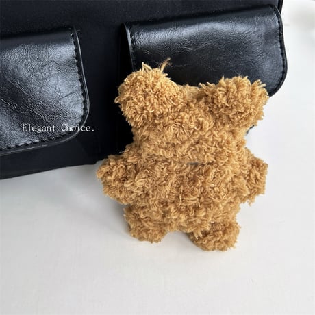 ふもふも熊ちゃん Airpods 4ケース めっちゃ可愛い AirpodsPro2カバー Airpods3/2  耐久性 ギフトにおすすめ [M4734]