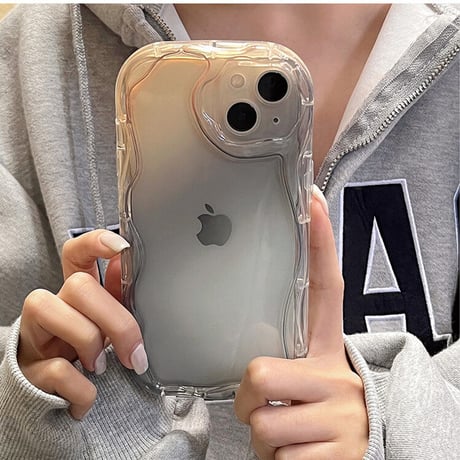 高級感透明  iphone14pro/14plusケース パープル/グレー アイフォン13/12/11カバー  お揃い  個性 耐衝撃 プレゼントにおすすめ[M2494]