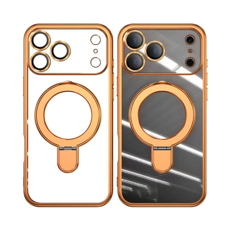 MagSafeリングスタンド iPhone17Pro/17ProMaxケース 強力ガラスレンズカバー iPhone17/Airケース 大人気 [M5682]