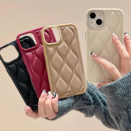 皮 水紋 iPhone15/15Proケース シック iPhone14Pro/13/12Proカバー  ファッションセンスいい 高級感[M3792]