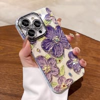 オシャレ花柄 iPhone15/15Plusケース キラキラ カメラ保護 iPhone14pro/13/12カバー  可愛すぎ 耐久性あり[M3557]