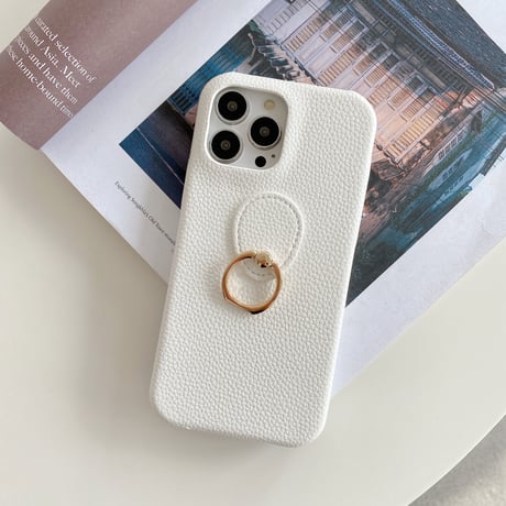 リング付レザーiphone14Plus/14proケース  高品質 高級感 iphone13mini/12/11カバー   シンプル  お揃い 実用 ファッションセンスいい[M2217]