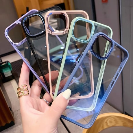 iPhone15/15Proケース クリア 高透明 黄ばまない 金属レンズ枠  頑丈 for iPhone12/13/14カバー オシャレさんにおすすめ[M3503]
