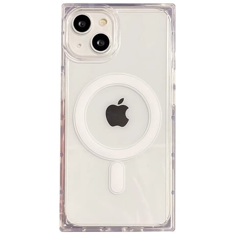 スクエア MagSafe iPhone15pro/15promaxケース 黄ばまないクリア iPhone14/13pro/12promaxケース シンプル風 丈夫[M4117]