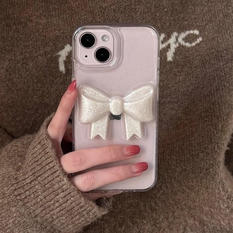 リボン iPhone16pro/16ケース 女子力高い iPhone15pro/14/13promaxケース おしゃれ めっちゃ可愛い [M5058]