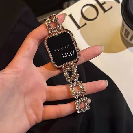 メタルビジュー Applewatch 10ベルト キラキラ 高級感 Ultra2/1/SE2/1/Series9/8/7/6/5/4/3/2/1アップルウォッチバンド おしゃれ[M4622]