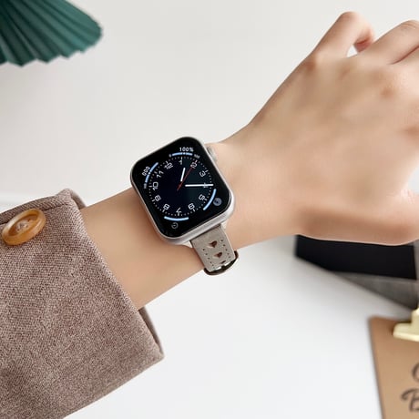 本革 Apple watchベルト 透かし彫り ハート アップルウォッチバンド Ultra series8 7 6 5 4  3 2 SE SE2 高品質高級感[M4885]