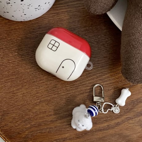 可愛すぎ Airpods4ケース 家 犬ちゃんキーホルダー エアポッズ3/Pro2ケース airpodspro2カバー 丈夫 ギフトにおすすめ[M5393]